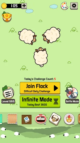 Скачать Sheep N Sheep: Daily Challenge — Безлимитные подсказки и жизни — скриншот 1