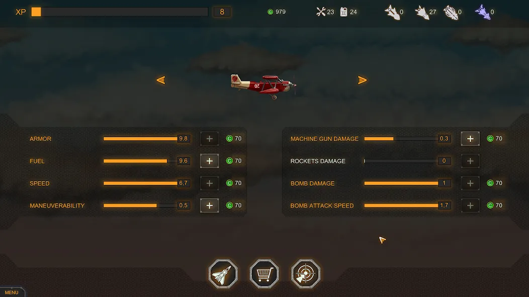 Aircraft Evolution взломанный APK — Безлимитные деньги и топливо — скриншот 3
