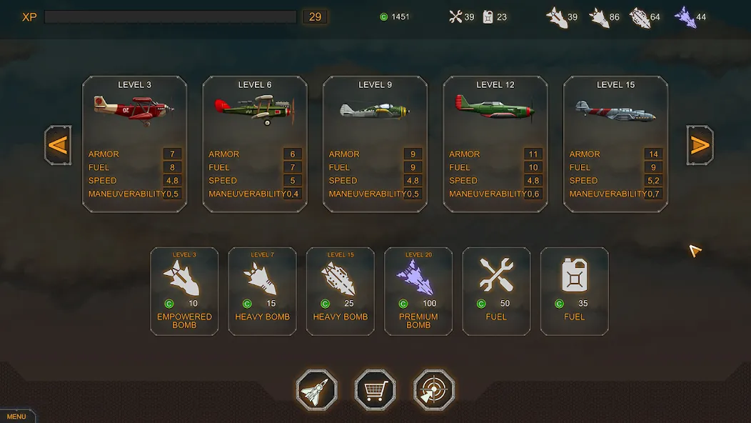 Aircraft Evolution взломанный APK — Безлимитные деньги и топливо — скриншот 5