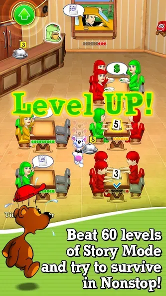 Скачать Lunch Rush HD Restaurant Games мод — Безлимитные деньги и все уровни открыты — скриншот 2