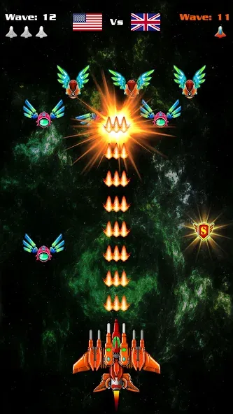 Galaxy Attack: Shooting Game — последняя версия с модом (Безлимитные деньги и улучшенное оружие) — скриншот 2 Galaxy Attack: Shooting Game — последняя версия с модом (Безлимитные деньги и улучшенное оружие) — скриншот 2