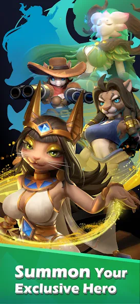 Скачать Animal Lords : Merge & Rumble мод — Безлимитные монеты и усиленные герои — скриншот 1