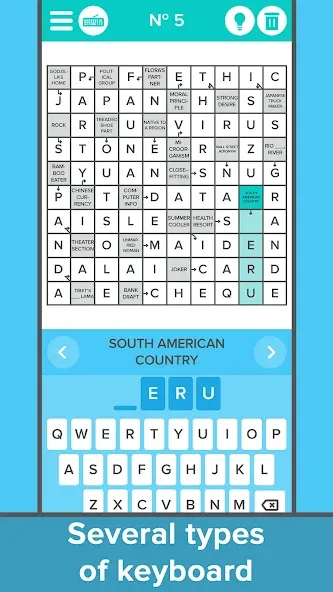 Crossword: Arrowword puzzles бесплатно на Андроид — мод: Безлимитные подсказки и открыты все уровни — скриншот 2 Crossword: Arrowword puzzles бесплатно на Андроид — мод: Безлимитные подсказки и открыты все уровни — скриншот 2