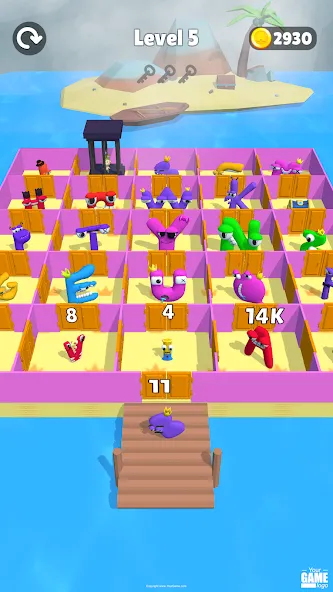 Alphabet Battle: Room Maze взломанный APK — Безлимитные деньги и все уровни открыты — скриншот 4 Alphabet Battle: Room Maze взломанный APK — Безлимитные деньги и все уровни открыты — скриншот 4