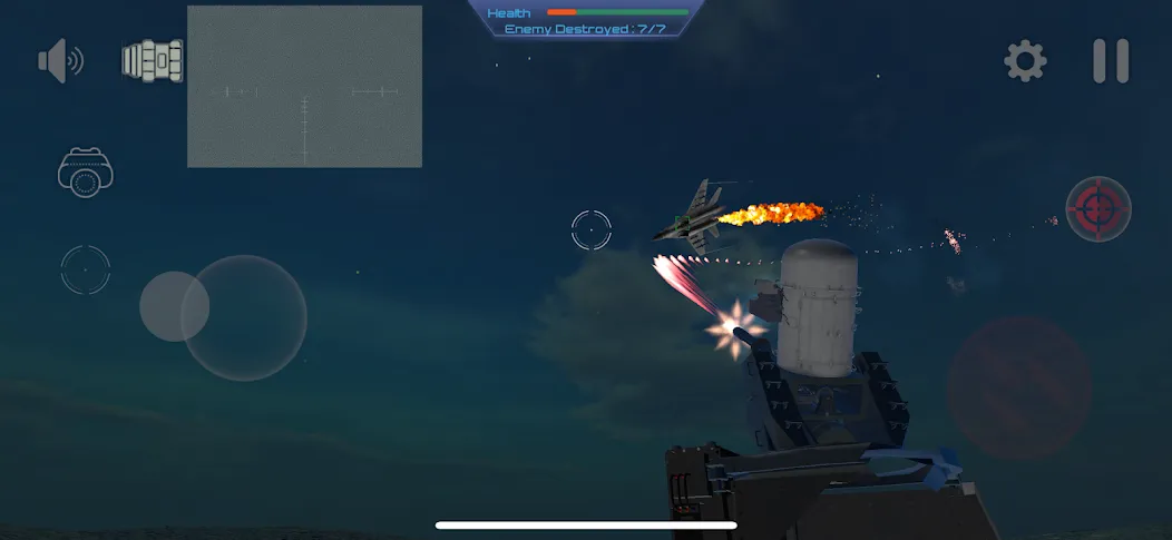 C-RAM Simulator: Air defense — взломанная версия, Быстрая перезарядка и точное наведение — скриншот 1