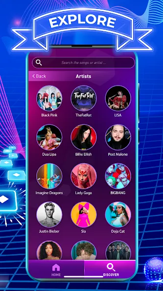 Tiles Hop: EDM Rush взломанный APK — Безлимитные жизни и все песни открыты — скриншот 3