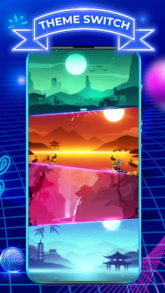 Tiles Hop: EDM Rush взломанный APK — Безлимитные жизни и все песни открыты — скриншот 5