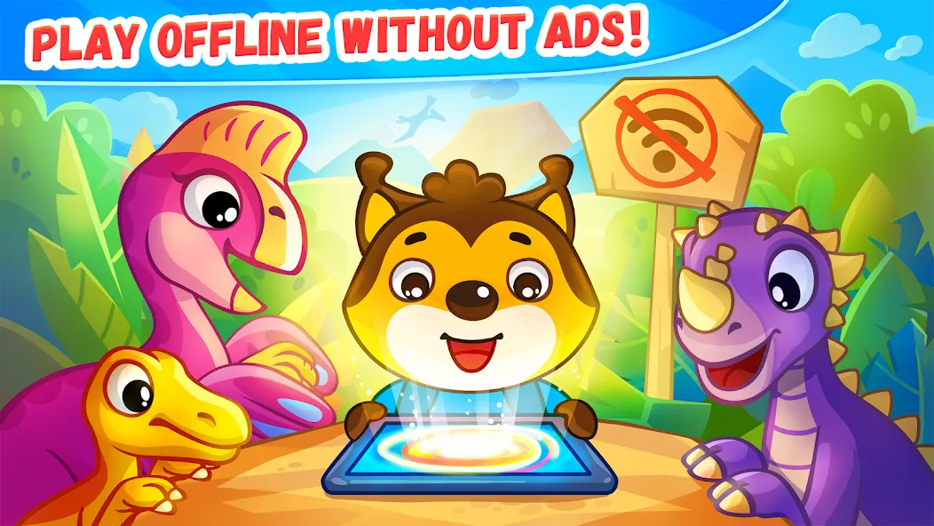 Dinosaur games for kids age 2 мод на Андроид: Все динозавры и уровни открыты — скриншот 5 Dinosaur games for kids age 2 мод на Андроид: Все динозавры и уровни открыты — скриншот 5