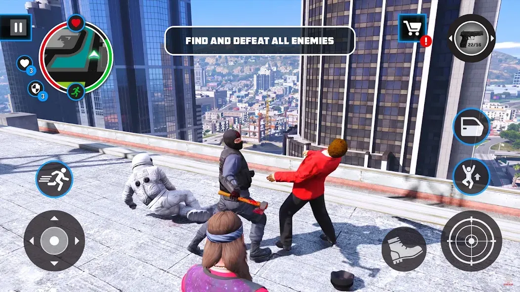 Gangster City: Thug King — взломанная версия, Безлимитные деньги и оружие — скриншот 5 Gangster City: Thug King — взломанная версия, Безлимитные деньги и оружие — скриншот 5