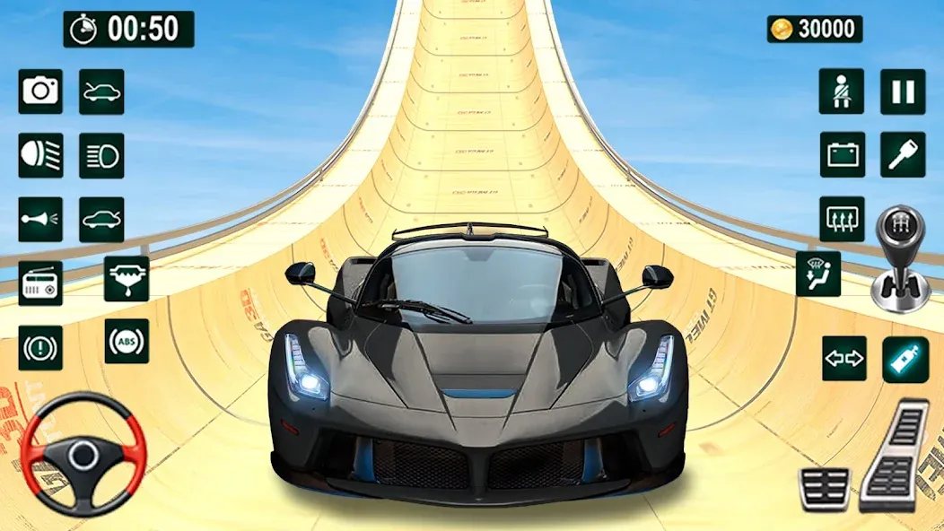 GT Car Stunt 3D: Ramp Car Game — взломанная версия, Безлимитные деньги и все машины открыты — скриншот 2 GT Car Stunt 3D: Ramp Car Game — взломанная версия, Безлимитные деньги и все машины открыты — скриншот 2