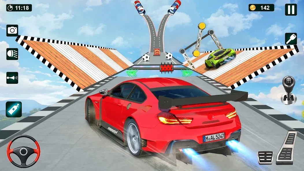 GT Car Stunt 3D: Ramp Car Game — взломанная версия, Безлимитные деньги и все машины открыты — скриншот 4 GT Car Stunt 3D: Ramp Car Game — взломанная версия, Безлимитные деньги и все машины открыты — скриншот 4