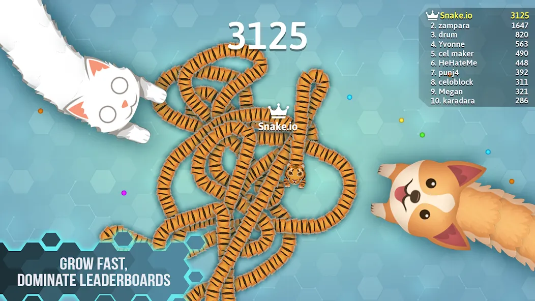 Snake.io - Fun Snake .io Games на телефон — скачать мод: Без рекламы и много скинов — скриншот 4 Snake.io - Fun Snake .io Games на телефон — скачать мод: Без рекламы и много скинов — скриншот 4