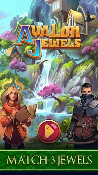 Avalon Jewels Match-3 — Безлимитные монеты и жизни, скачать мод APK — скриншот 1