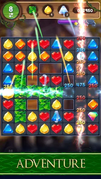 Avalon Jewels Match-3 — Безлимитные монеты и жизни, скачать мод APK — скриншот 2