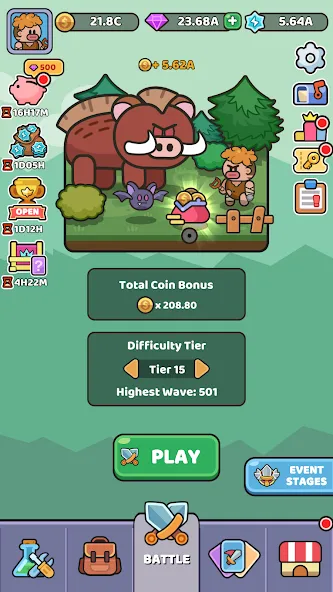 Скачать Wild Survival - Idle Defense — Безлимитные ресурсы и усиленная защита — скриншот 1