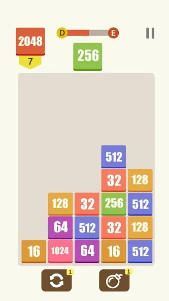 Target 2048 взлом на Андроид — Без рекламы и бесконечные ходы — скриншот 3