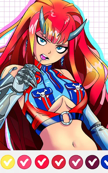 Anime Manga Color by Numbers — последняя версия с модом (Все раскраски и подсказки открыты) — скриншот 1 Anime Manga Color by Numbers — последняя версия с модом (Все раскраски и подсказки открыты) — скриншот 1
