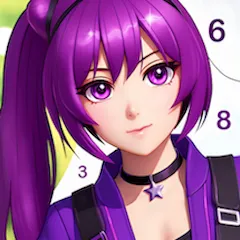 Anime Manga Color by Numbers — последняя версия с модом (Все раскраски и подсказки открыты)