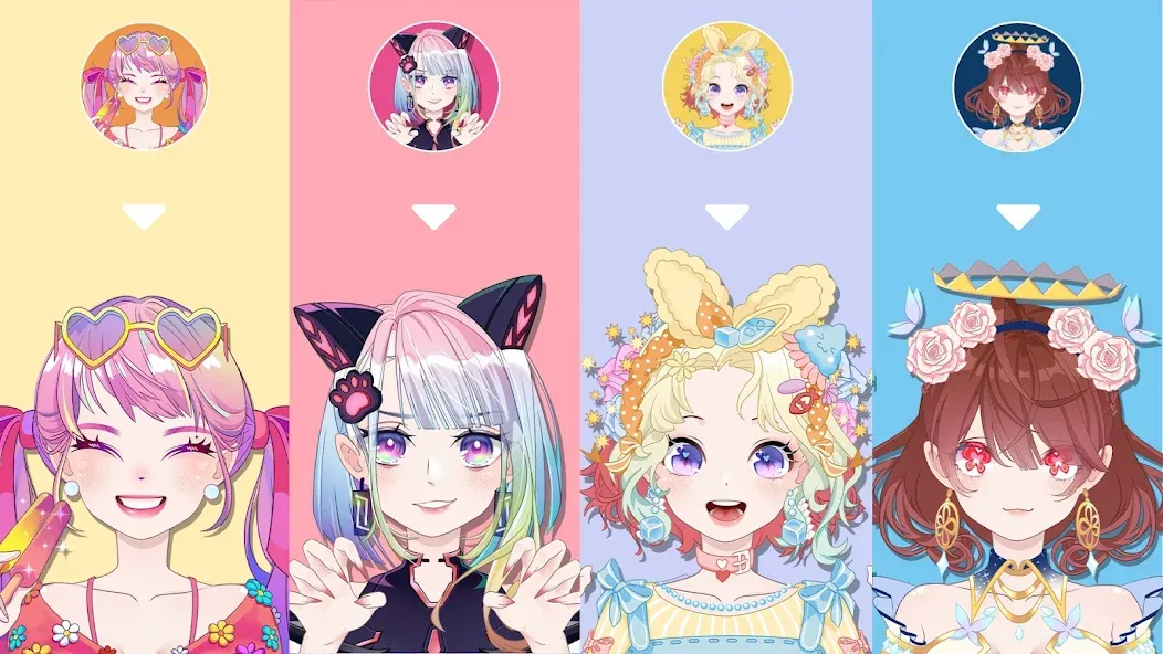 Скачать Anime Avatar Maker 2: Dress Up мод — Безлимитные деньги и всё открыто — скриншот 5