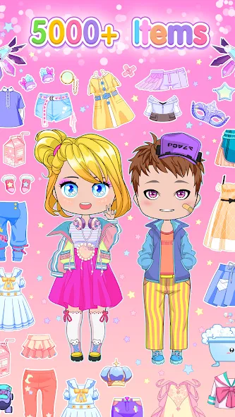 Chibi Doll Dress Up Games MOD APK скачать на Андроид — Открыты все наряды и аксессуары — скриншот 3 Chibi Doll Dress Up Games MOD APK скачать на Андроид — Открыты все наряды и аксессуары — скриншот 3