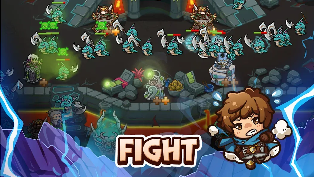 Crazy Defense Heroes - TD Game мод на Андроид: Безлимитные монеты и открытые герои — скриншот 3