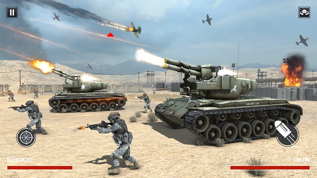 FPS War Games- Aircrafts Games MOD APK: Много оружия и боеприпасов — скриншот 2 FPS War Games- Aircrafts Games MOD APK: Много оружия и боеприпасов — скриншот 2