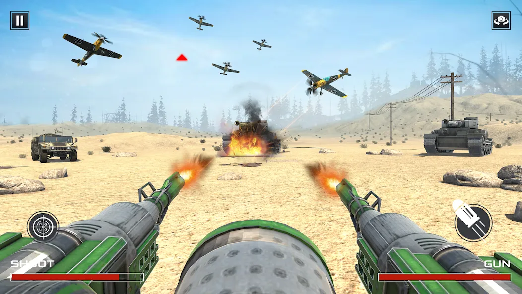 FPS War Games- Aircrafts Games MOD APK: Много оружия и боеприпасов — скриншот 3 FPS War Games- Aircrafts Games MOD APK: Много оружия и боеприпасов — скриншот 3