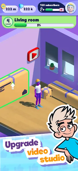 Скачать A4 Vlogger: Streamer simulator последней версии — Безлимитные деньги и быстрый рост подписчиков — скриншот 2