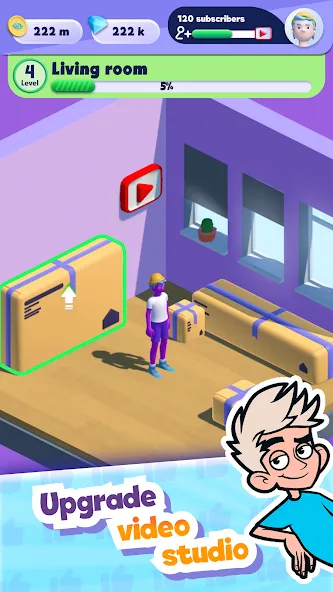 Скачать A4 Vlogger: Streamer simulator последней версии — Безлимитные деньги и быстрый рост подписчиков — скриншот 5