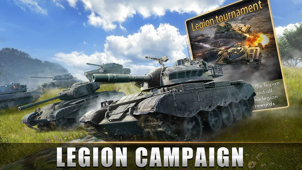 Скачать Tank Warfare: PvP Battle Game на Андроид с модом — Безлимитные деньги и мощные танки — скриншот 3