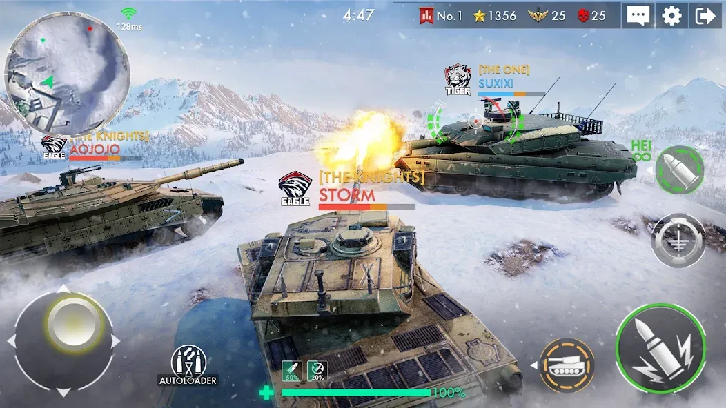 Скачать Tank Warfare: PvP Battle Game на Андроид с модом — Безлимитные деньги и мощные танки — скриншот 5