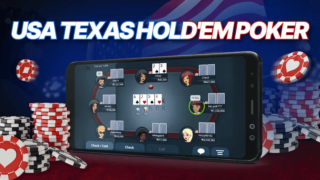 Appeak Poker – Texas Holdem (Мод: Безлимитные фишки и открыты все столы) — скачать на Андроид — скриншот 5 Appeak Poker – Texas Holdem (Мод: Безлимитные фишки и открыты все столы) — скачать на Андроид — скриншот 5