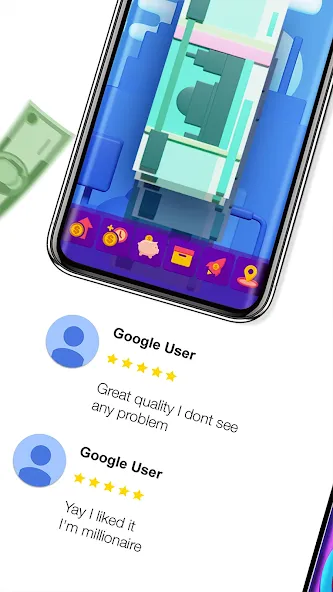 Money cash clicker взломанный APK — Много денег без рекламы — скриншот 2