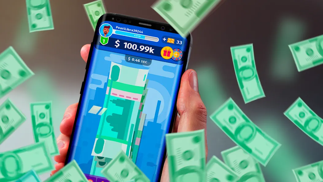 Money cash clicker взломанный APK — Много денег без рекламы — скриншот 5