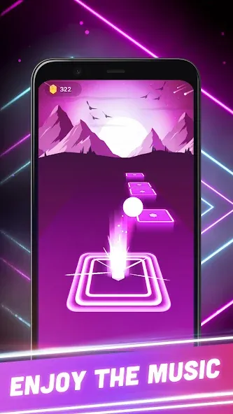Hop Tiles 3D: Hit music game бесплатно на Андроид — мод: Открыты все песни и уровни — скриншот 1 Hop Tiles 3D: Hit music game бесплатно на Андроид — мод: Открыты все песни и уровни — скриншот 1