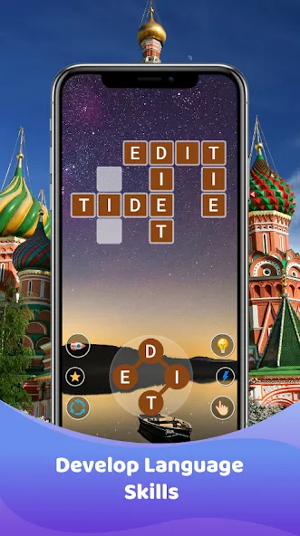 Word Game : Crossword взлом APK — Подсказки и уровни без ограничений — скриншот 2