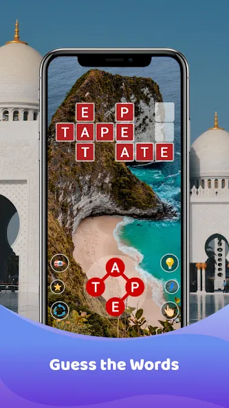 Word Game : Crossword взлом APK — Подсказки и уровни без ограничений — скриншот 3