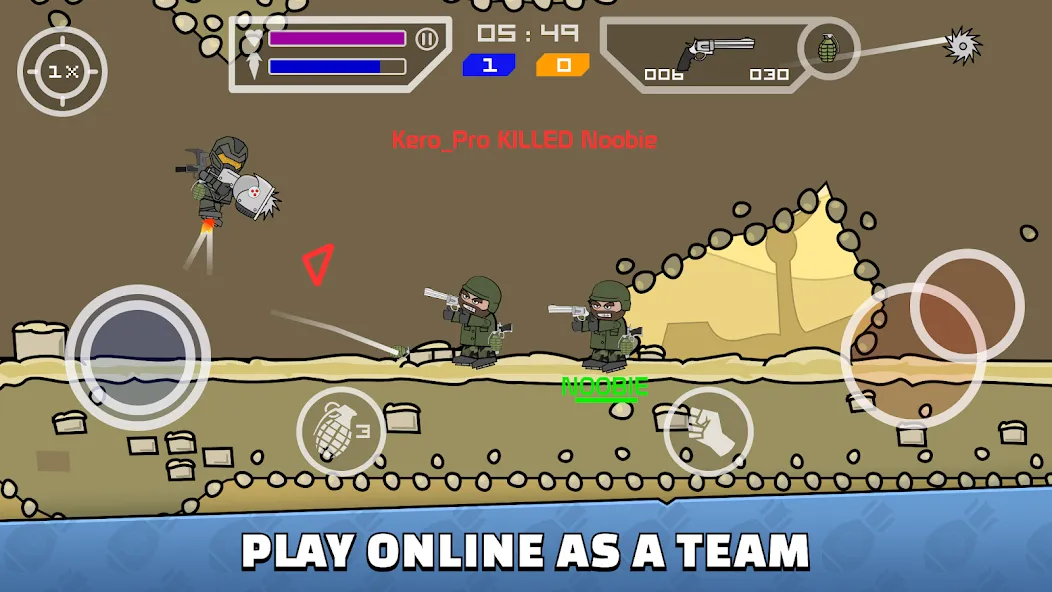 Mini Militia - War.io — скачать мод: Много денег и все скины — скриншот 1 Mini Militia - War.io — скачать мод: Много денег и все скины — скриншот 1