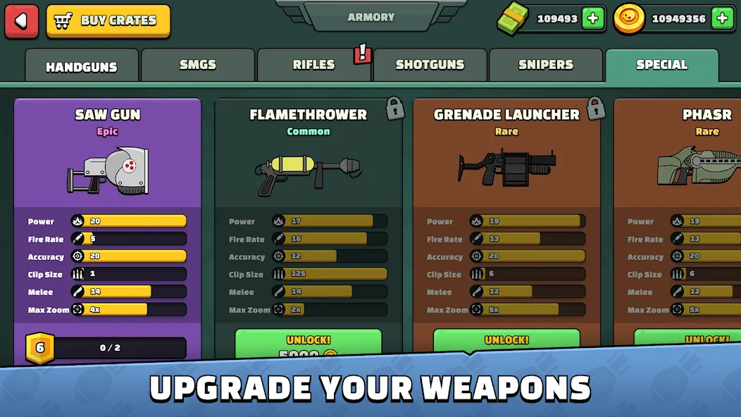 Mini Militia - War.io — скачать мод: Много денег и все скины — скриншот 5 Mini Militia - War.io — скачать мод: Много денег и все скины — скриншот 5