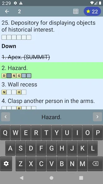 English Crossword puzzle MOD APK скачать на Андроид — Подсказки и уровни без ограничений — скриншот 5 English Crossword puzzle MOD APK скачать на Андроид — Подсказки и уровни без ограничений — скриншот 5