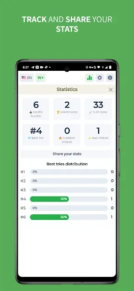 Мод Wordly - Daily Word Game — Безлимитные попытки и подсказки, скачать APK — скриншот 4