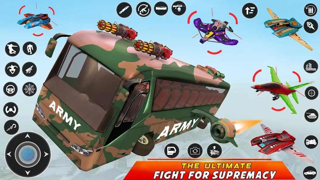 Скачать Army Bus Robot Car Game 3d последней версии — Безлимитные деньги и все машины открыты — скриншот 5