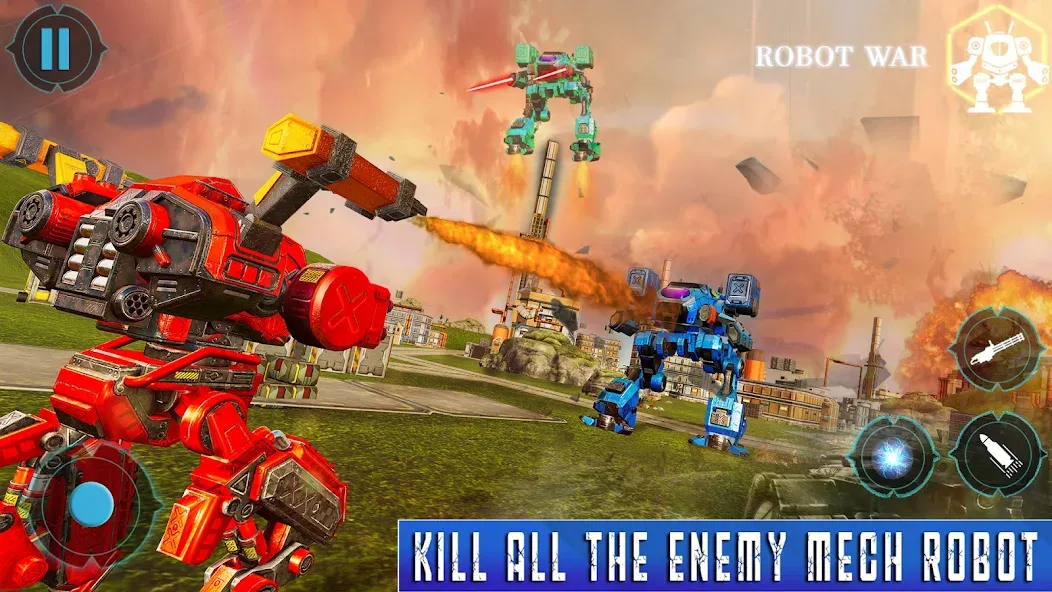 Spider Mech Wars - Robot Game (Мод: Безлимитные деньги и мощные роботы) — скачать на Андроид — скриншот 1 Spider Mech Wars - Robot Game (Мод: Безлимитные деньги и мощные роботы) — скачать на Андроид — скриншот 1