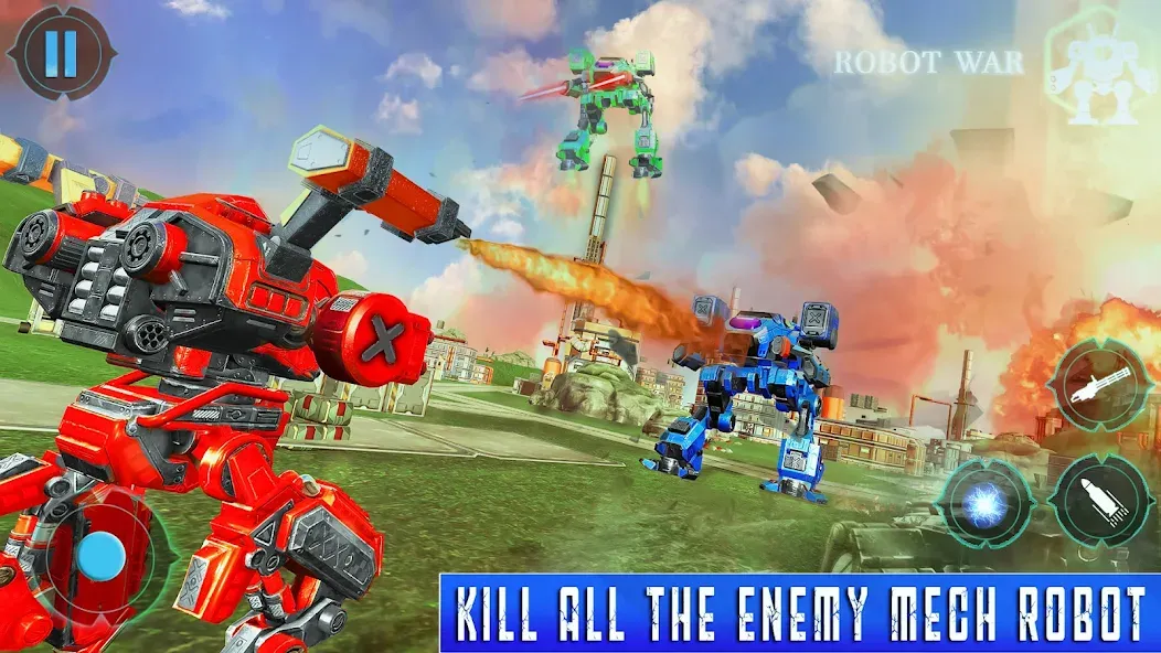 Spider Mech Wars - Robot Game (Мод: Безлимитные деньги и мощные роботы) — скачать на Андроид — скриншот 2 Spider Mech Wars - Robot Game (Мод: Безлимитные деньги и мощные роботы) — скачать на Андроид — скриншот 2