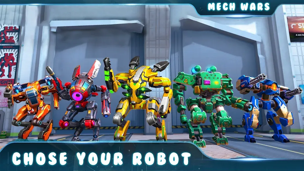 Spider Mech Wars - Robot Game (Мод: Безлимитные деньги и мощные роботы) — скачать на Андроид — скриншот 3 Spider Mech Wars - Robot Game (Мод: Безлимитные деньги и мощные роботы) — скачать на Андроид — скриншот 3