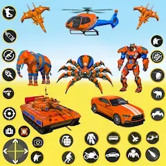 Spider Mech Wars - Robot Game (Мод: Безлимитные деньги и мощные роботы) — скачать на Андроид