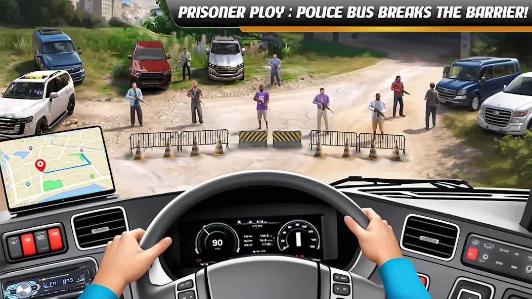 Police Bus Simulator Bus Games бесплатно на Андроид — мод: Безлимитные деньги и все автобусы открыты — скриншот 1 Police Bus Simulator Bus Games бесплатно на Андроид — мод: Безлимитные деньги и все автобусы открыты — скриншот 1