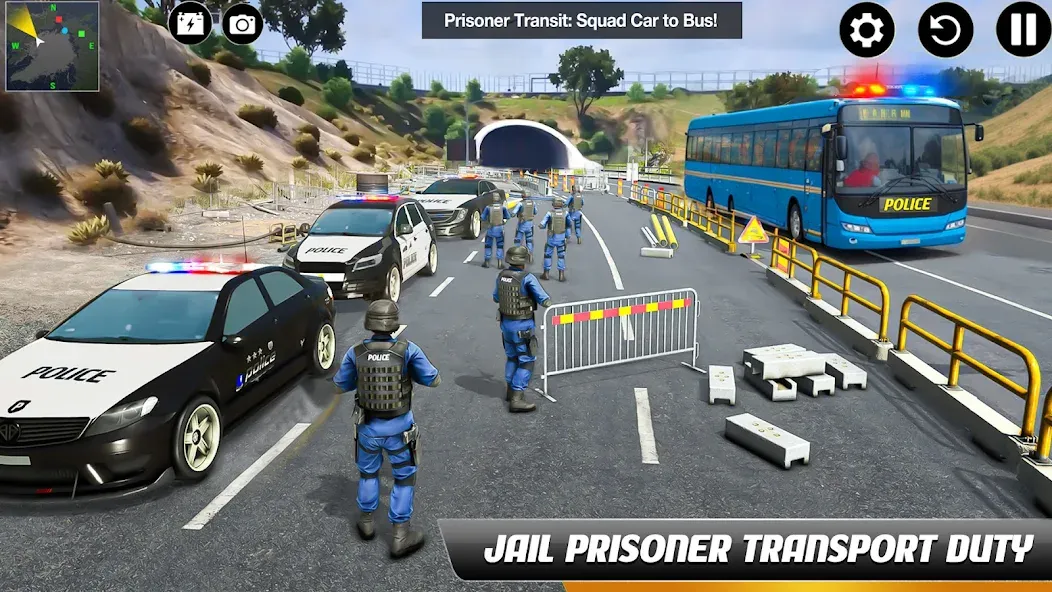 Police Bus Simulator Bus Games бесплатно на Андроид — мод: Безлимитные деньги и все автобусы открыты — скриншот 2 Police Bus Simulator Bus Games бесплатно на Андроид — мод: Безлимитные деньги и все автобусы открыты — скриншот 2