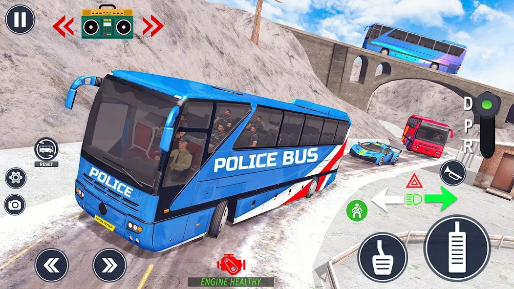 Police Bus Simulator Bus Games бесплатно на Андроид — мод: Безлимитные деньги и все автобусы открыты — скриншот 5 Police Bus Simulator Bus Games бесплатно на Андроид — мод: Безлимитные деньги и все автобусы открыты — скриншот 5