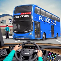 Police Bus Simulator Bus Games бесплатно на Андроид — мод: Безлимитные деньги и все автобусы открыты